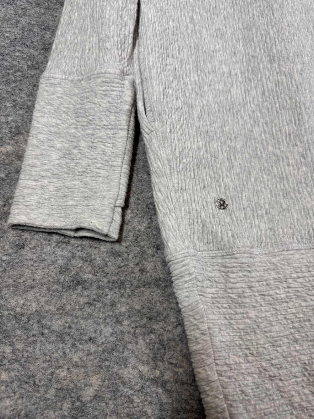 Lululemon Along the Way Dress Light Gray Cowl Neck Sweater Dress Ribbed Slouchy - Picture 13 of 14